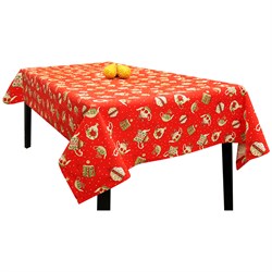 скатерть Новогодняя Армония Новогодний сервиз red - фото 5407