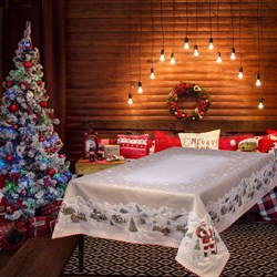 Скатерть новогодняя гобеленовая с люрексом Ноэл - фото 5791