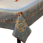 Скатерть Новогодняя гобеленовая с люрексом Голд silver