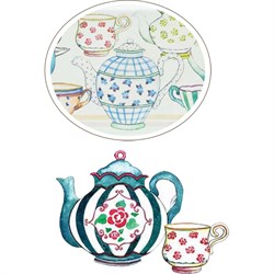 Скатерть с чайными сервизами - фото 4862